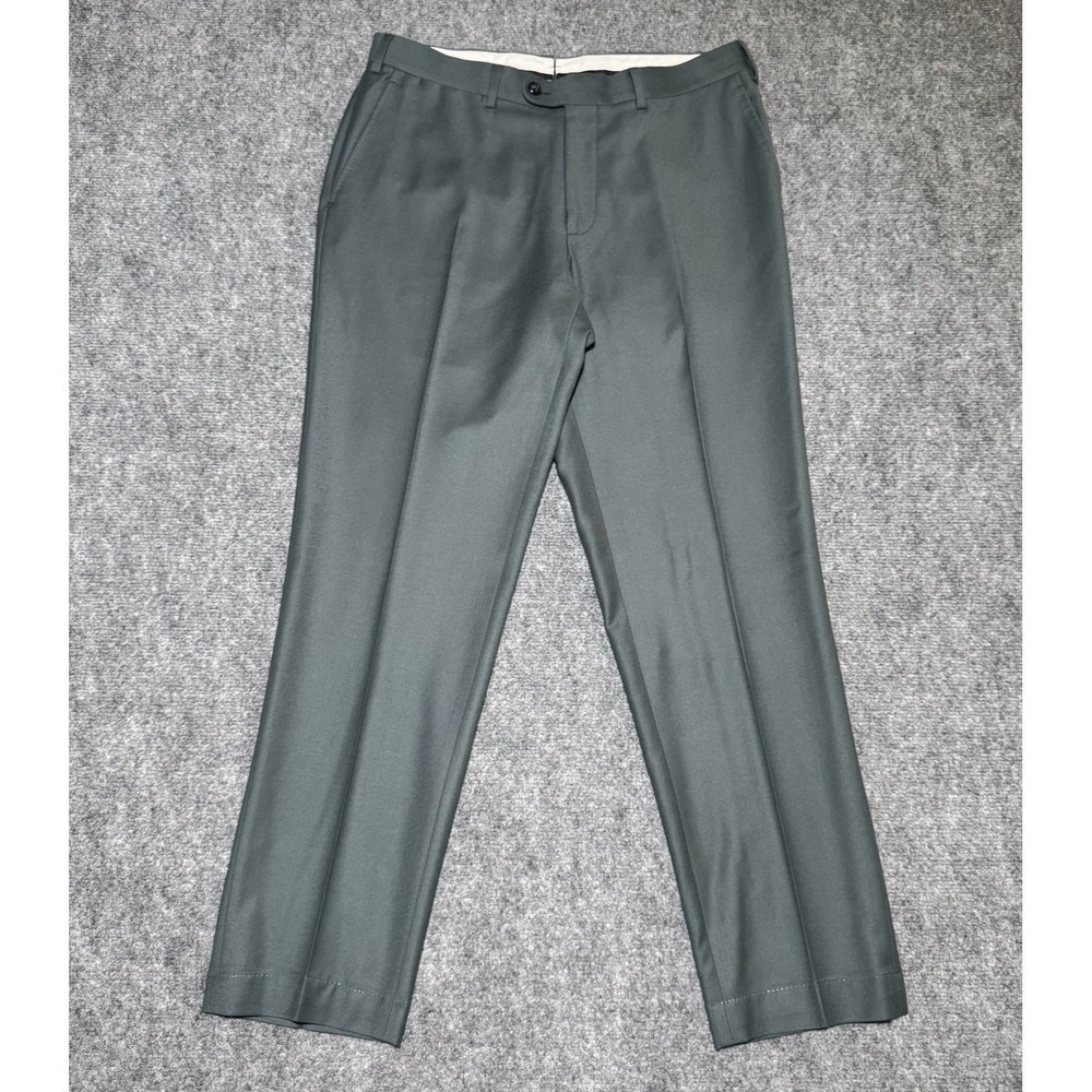 Suitsupply Dress Pants Brescia Wool & Cashmere Blend Green Men Sz 32S~ 32x28